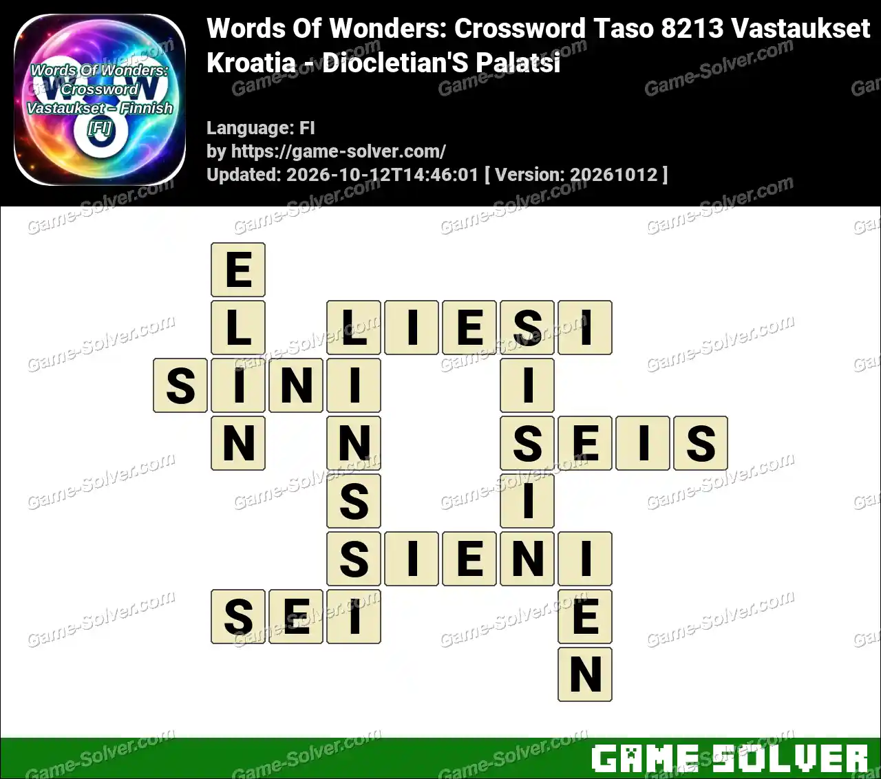 Words Of Wonders: Crossword Taso 8213 Vastaukset – Kroatia – Diocletian’S Palatsi
